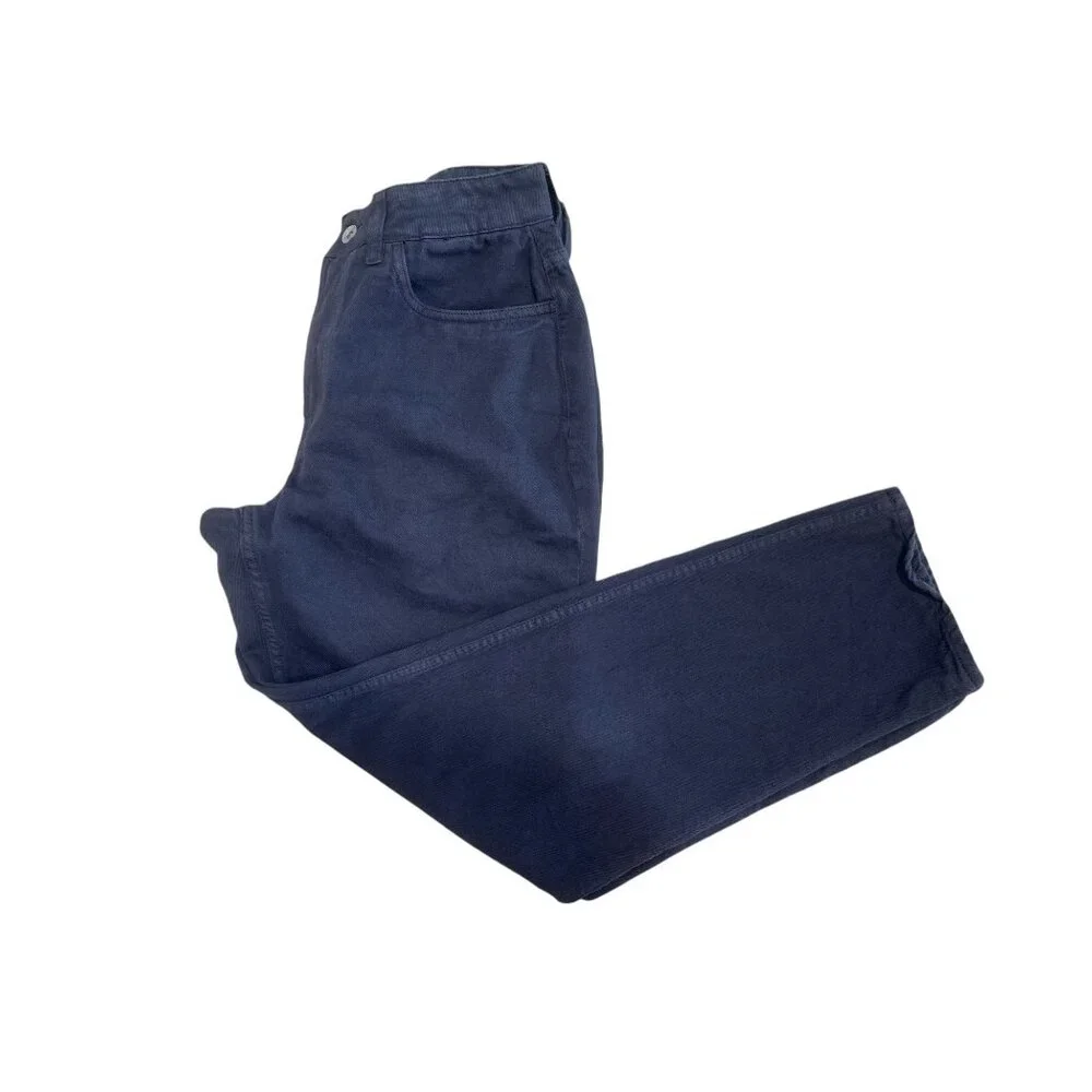 YMC Tearaway Jeans Men Small Navy Blue Cropped Tapered Relaxed Mid Rise Straight